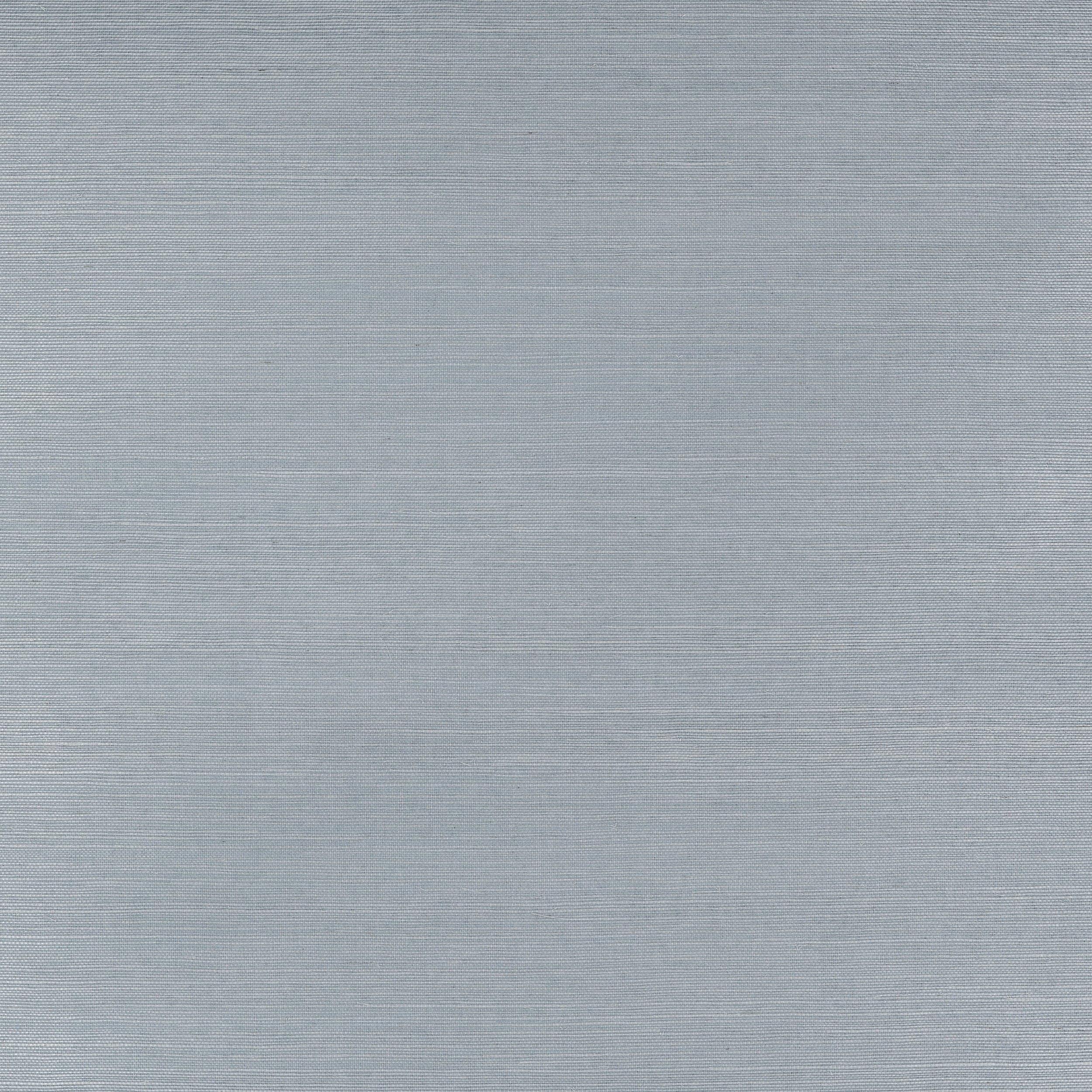 Alba White On Blue Grasscloth Wallcovering