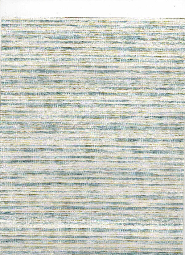 Blue White Grasscloth Wallcovering